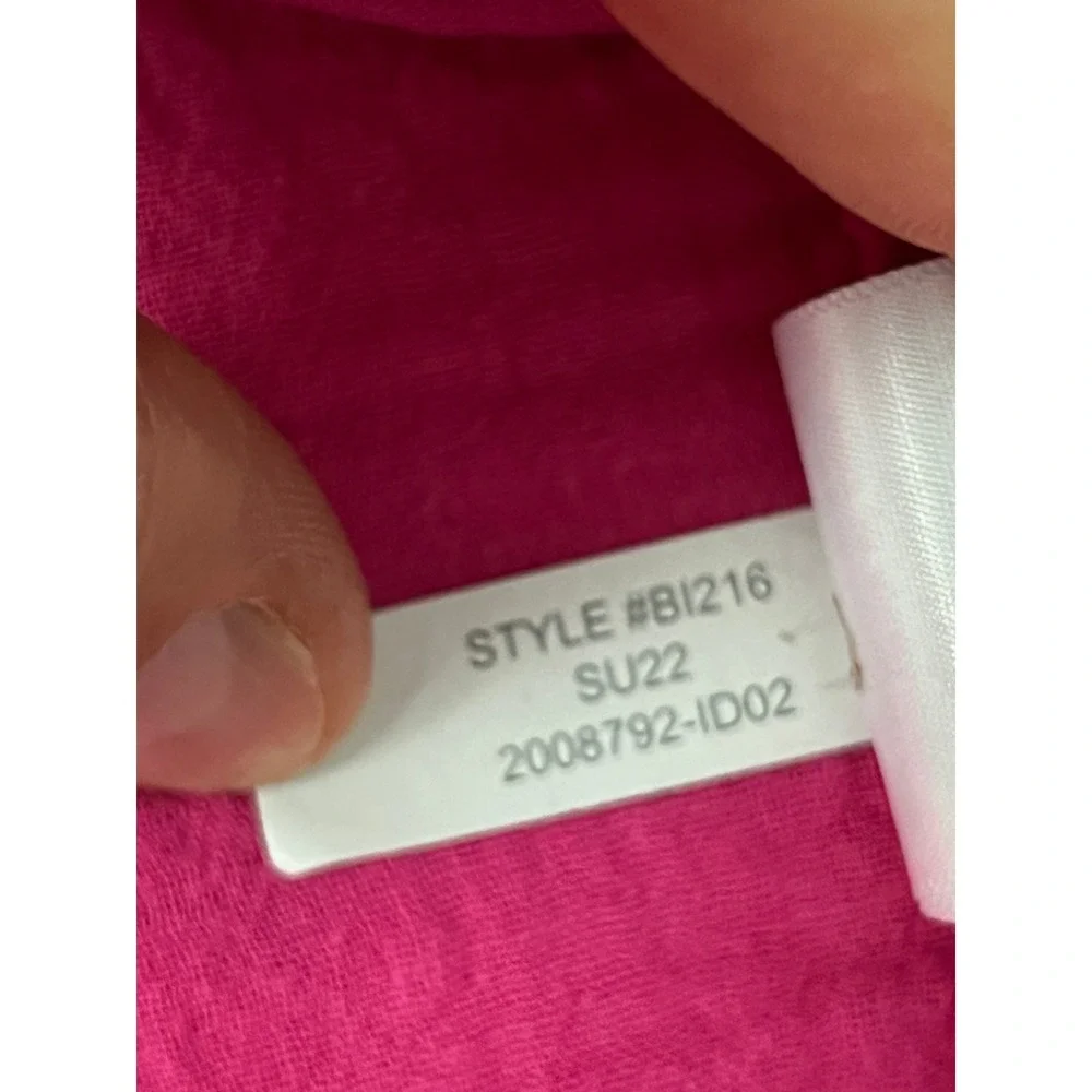 J.Crew Re-Imagined Hot Pink Cotton Double Gauze Button Down Shirt XS Y2K Preppy